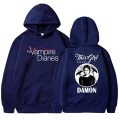 Women's TVD Graphic Printed Loose Hoodie