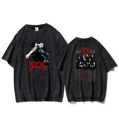 Unisex Kpop ATE Graphic Washed T-shirt