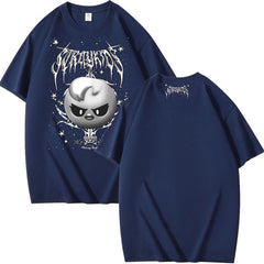 Evil Bbokari Print Cotton Short-sleeved T-shirt