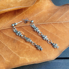 Retro Martin Cross Fringed Stud Earrings