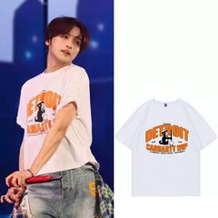 Haechan Same Style Cotton Round Neck T-shirt