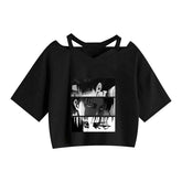 Women's Anime Graphic Cropped Top