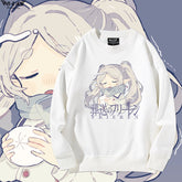 Women's Anime Print Crew Neck Sweatshirt