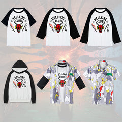 Unisex Hellfire Club Print Cosplay Cotton T-shirt