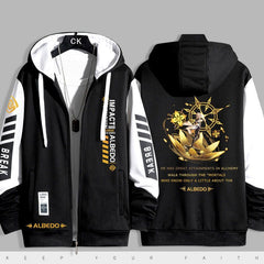 Unisex Leisure Game Zip Up Hooded Jacket