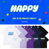 JIN Happy Cotton Printed Crew Neck T-Shirt