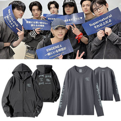 Unisex Kpop WALK THE LINE Loose Hoodie Shirt