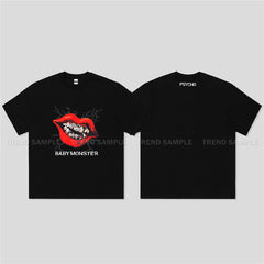 BM PSYCHO Printed Short-sleeved T-shirt