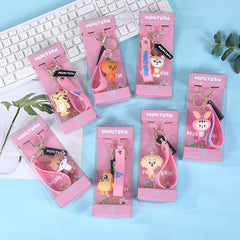 MINITEEN Cartoon Silicone Keychain Pendant