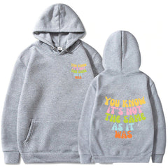 Unisex Letter Printed Casual Hoodie