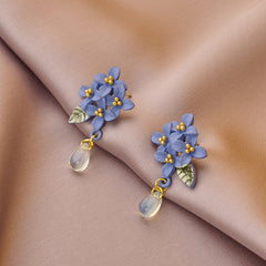 Blue Flower Earrings