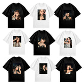 KPOP Selfie Photo Printed Short-sleeved T-shirt