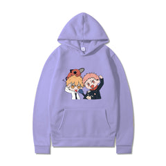 Unisex Cute Anime Pattern Pullover Hoodie