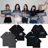 KPOP Flame Rises Printed Short-sleeved T-shirt