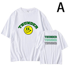 Kpop Cotton Loose Round Neck T-shirt