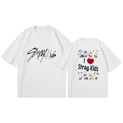 SKZ Cute Cartoon Print Short-sleeved T-shirt