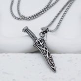 Retro Dagger Pendant Necklace