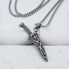 Retro Dagger Pendant Necklace