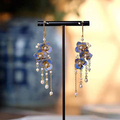 Phalaenopsis Fringed Stud Earrings