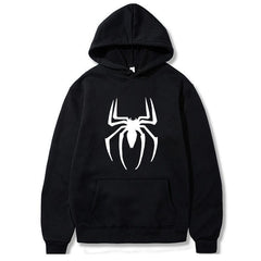 Trendy Spider Print Casual Loose Hoodie