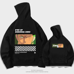 Trendy Anime Zoro Print Loose Hoodie