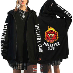 Unisex Trendy Hellfire Club Zipper Hoodie