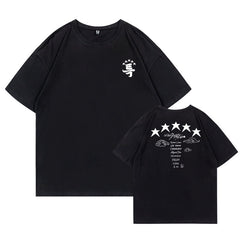 Unisex Casual Cotton Summer Letter Printed T-shirt