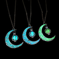 Luminous Moon Pendant Necklace