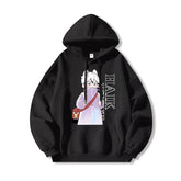 Casual Cartoon Anime Print Cotton Hoodie
