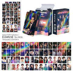 124PCS EN- Album Holographic Photocard Sticker