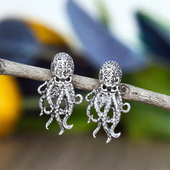 Retro Octopus Stud Earrings