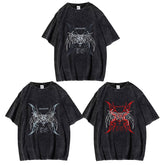 Retro KPOP Graphic Washed T-shirt