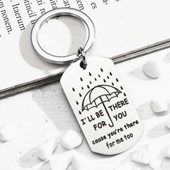 I'll Be There for You Couple Stainless Steel Keyring