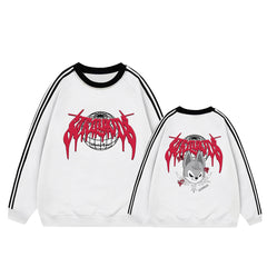 KPOP Cartoon Doll ATE College Crew Neck Sweatshirt