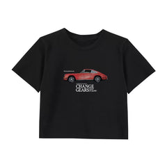 Yuna CHANGE GEARS Cotton Short-sleeved T-shirt