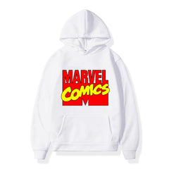 Unisex Casual Comic Logo Printed Loose Hoodie
