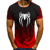 Men's Spider Graphic Print Sports Slim Fit T-shirt