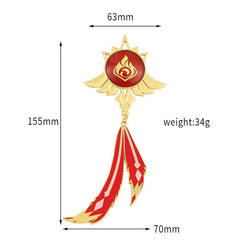 Trendy Game Metal Badge Brooch Pendant Set