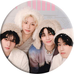 SKZ Tinplate Badge Round Mirror Keychain