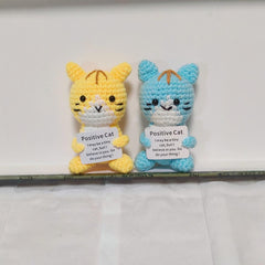 Positive Cat Crochet Ornament