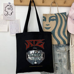 Kpop ATE Pattern Print Canvas Handbag
