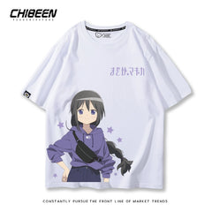 Versatile Anime Print Short-sleeved Top