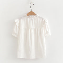 Casual Women's Short-sleeved Lace-up Shirt