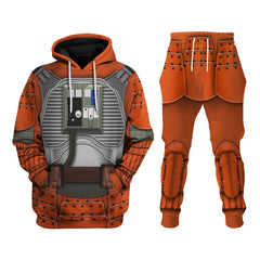 Trendy 3d Mandalorian Print Cosplay Sports Hoodie Pants Co-ords