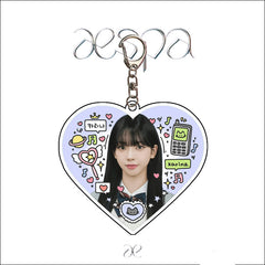 KPOP Heart-shaped Graffiti Keychain Pendant