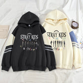 Casual Kpop Pullover Color Block Hoodie