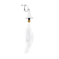 Unique Game Long Feather Pendant Earrings