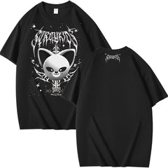 Evil Foxi.ny Print Short-sleeved Cotton T-shirt