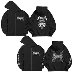 Casual Kpop Zip Up Hooded Cardigan Jacket