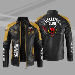 Trendy Hellfire Club PU Leather Bike Jacket
